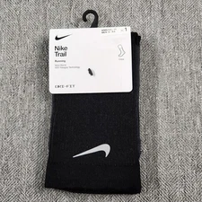 Nike Trail Running Wool Blend Crew Socks Dri-Fit Black Men 8-9.5 WMN 9.5-11