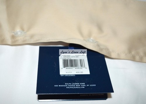 JUEGO EDREDÓN RALPH LAUREN Algodón Orgánico Borde Satén FULL QUEEN Arena Costera $690 - Imagen 7 de 12