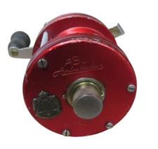 Vintage Abu Ambassador 5000 Sweden Baitcasting Reel Red - Spins Nice
