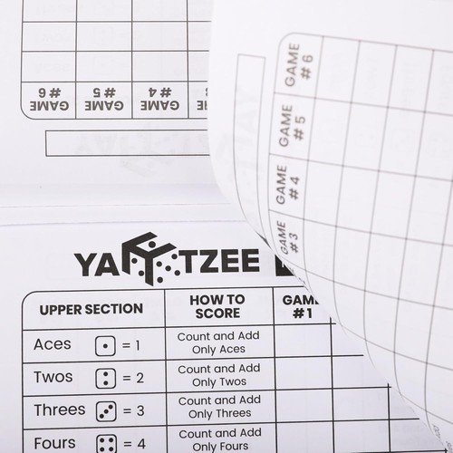 Yahtzee Score Pads Perforated: 120 Easy Tear Off, Large Print Yahtzee Score Pads - Picture 2 of 6