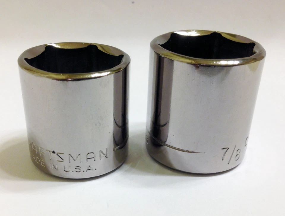 Craftsman 6,8,12 Point 1/4,1/2 or 3/8-In. Drive Steel Chrome Sockets USA - Image 4 of 4