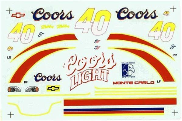 Miniature Nascar 1:24 Robby Gordon #40 Coors Lite 1997 - Monte Carlo, Action RCCA, Sous Blister