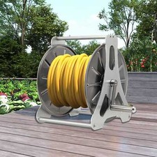 1/2in Stainless Steel Hose Reel Cart With 360° Rotatable Handle 50M Capacity UK