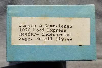 Funaro F&C 1070 UNDECORATED 50' EXPRESS MILK DAIRY Express Reefer Wood Undec NOS