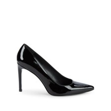 Stuart Weitzman Tally Point Toe Black Patent leather Pumps Sz 9M 395