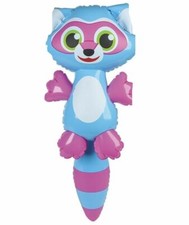 22" Blue Purple Mask Long Tail Raccoons Inflatable Inflate Toy Party Decoration