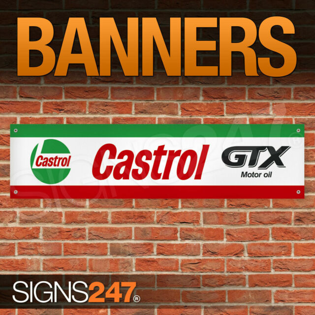 CASTROL GTX MOTOR OIL Garage Workshop Banner PVC Sign Display Motorsport