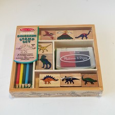Melissa  Doug Wooden Dinosaur Stamp Set Brand New