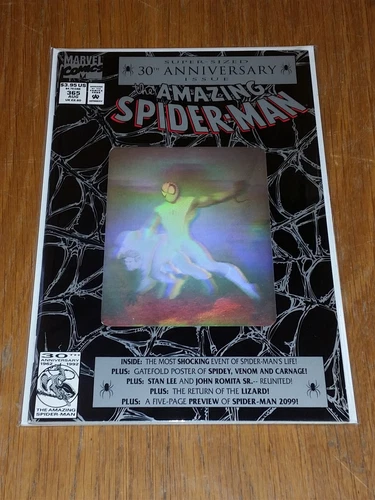 SPIDER-MAN AMAZING #365 NM+ 9.6 OR BETTER W/POSTER MARVEL 30TH ANNIVERSARY 1992