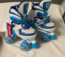 Roller Skates Adjustable Light Up Girls Size 10C-13C Blue and Pink- SULIFEEL NEW