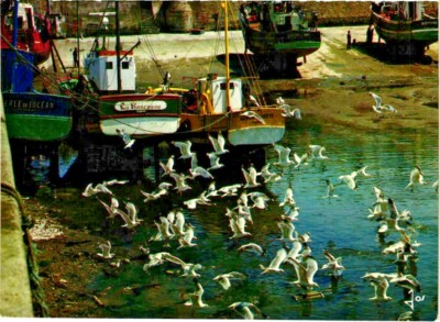 44 .. LA TURBALLE .. EBBE IM HAFEN ..BOOTE '' LA RASCASSE ''