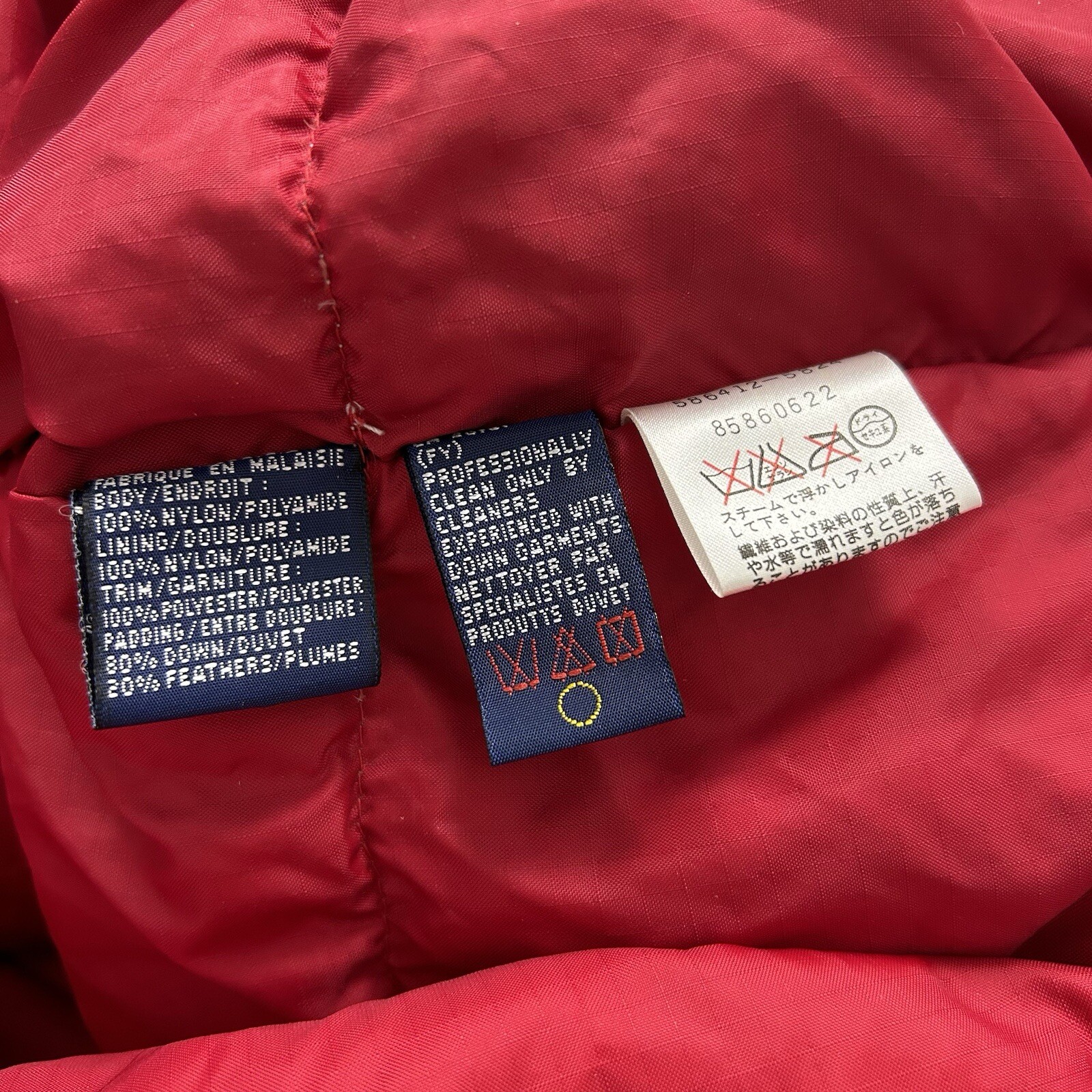 RARE VTG 90s TOMMY HILFIGER DOWN JACKET HOODIE COAT SILVER FLAG SIZE XL image 10