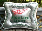 Vintage Miller High Life Hanging Beer Sign Red Inflatable Blowup New Old Stock