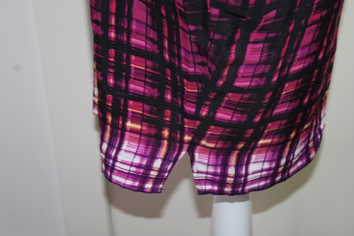Maeve Shift Dress Size Small Purple Plaid Pattern 3/4 Sleeves Relaxed Fit - Picture 8 of 8