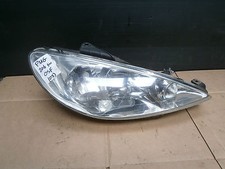 PEUGEOT 206 2003-2009 OFFSIDE DRIVER FRONT LAMP LIGHT HEADLIGHT CRYSTAL TYPE