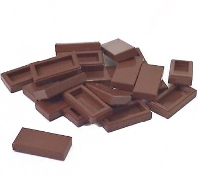 Smooth Finishing Floor Tiles Bulk Parts Lot Lego 50 New Reddish Brown Tile 1x2