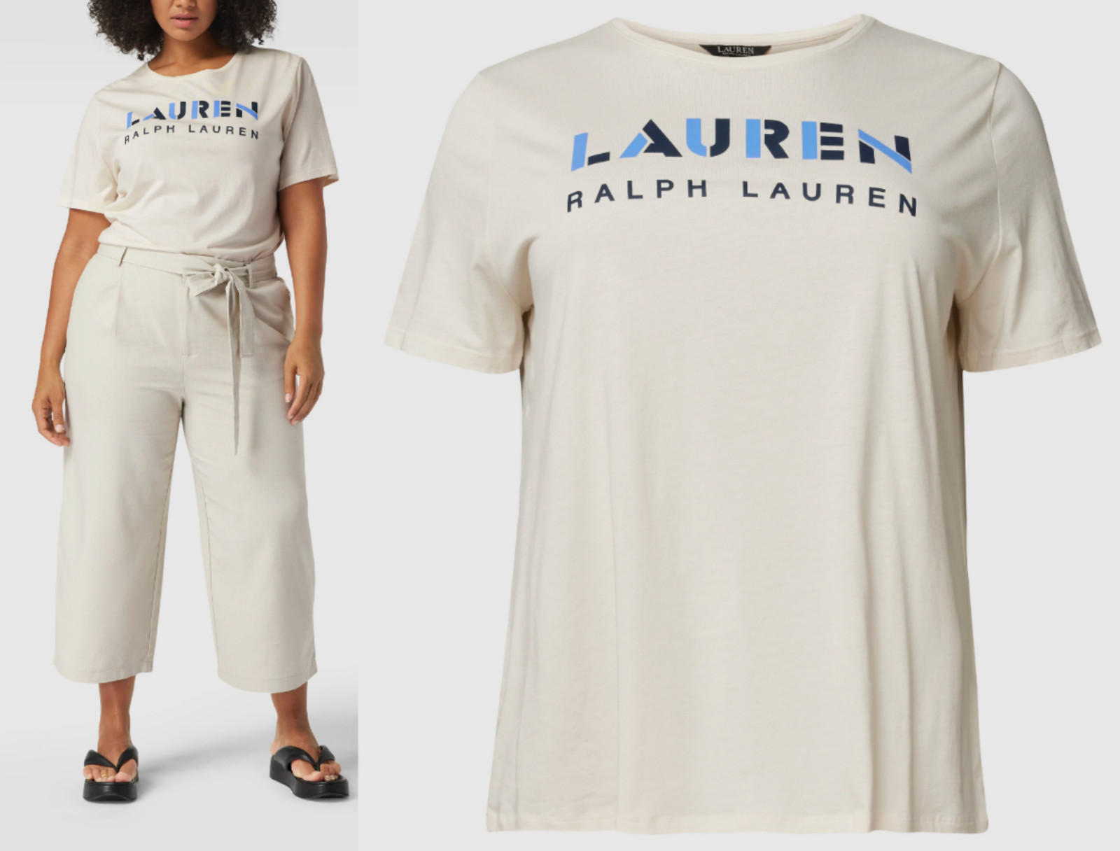 Lauren Ralph Lauren Plus Size Curve T-Shirt Top Blouse Shirt Comfort Retro 2XL image 3