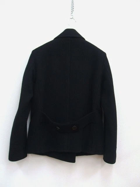 FACTOTUM Size 46 Wool Made in Japan pea coat black 1-0202A☆ image 2