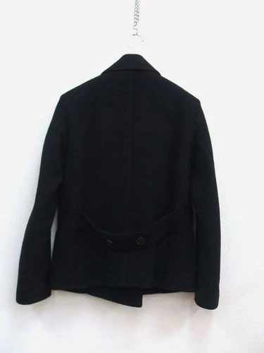 FACTOTUM Size 46 Wool Made in Japan pea coat black 1-0202A☆ image 2