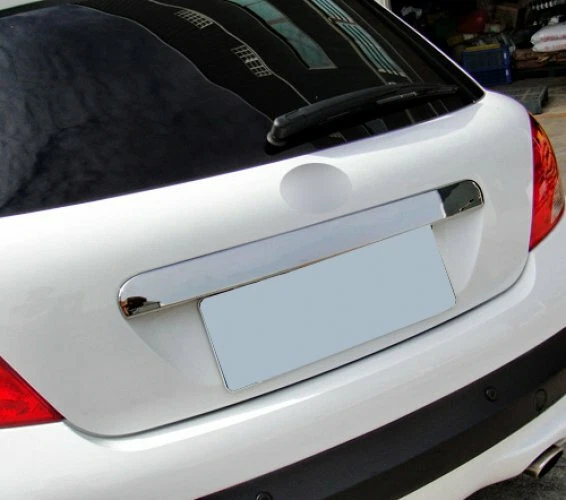 Tapa maletero cromada moldura manija moldura moldura para Peugeot 207 2007-2014 Foto 3 de 3