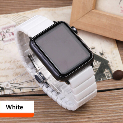For Apple Watch Series SE 8 7 6 5 4 Ceramic Link Wrist Band Strap 42-44 mm