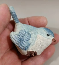 Ceramic Blue Bird Finch Sparrow Figurine 