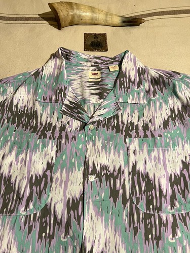 Levis Hawaiian Camp Shirt 2XL New BNWOT Spread Open Cuban 50s Collar Relaxed 54" - Picture 8 of 15