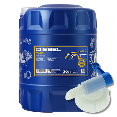 20 (1x20) Liter MANNOL 15W-40 Diesel Motoröl mit Auslaufhahn