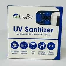 UV Sanitizer Handheld Portable Inactivates 99.9% of Bacteria & Viruses LivePure
