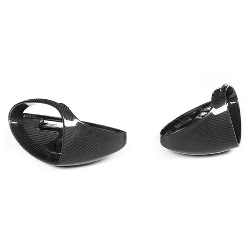 Dry Carbon Fiber Car Side Mirror Cover Caps For Porsche 718 982 2 door 2016-2021 - Foto 3 di 9
