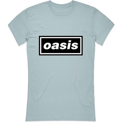 Oasis Damen Slim Fit T-Shirt: Decca Logo OFFICIAL NEU
