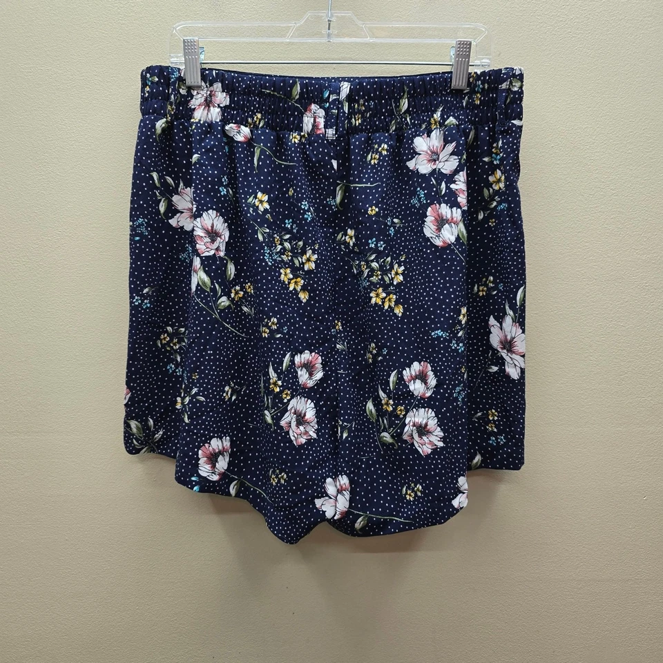 Pantalones Cortos Torrid Para Mujer Floral Lunares Bolsillos Cintura Elástica Multicolor Talla 1X Foto 2 de 4