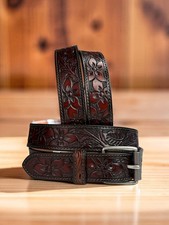 Handmade Western Belt Genuine Full Grain Leather Heavy Duty With Buckle
