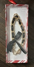 A New Day Black Ribbon and Bow Wristlet Strap for Cell Phone Gift Box NEW