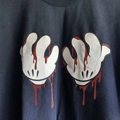Bloodlinefresh Cartoon Bloody Mickey Hands Men's T-Shirt XL Streetwear NWT