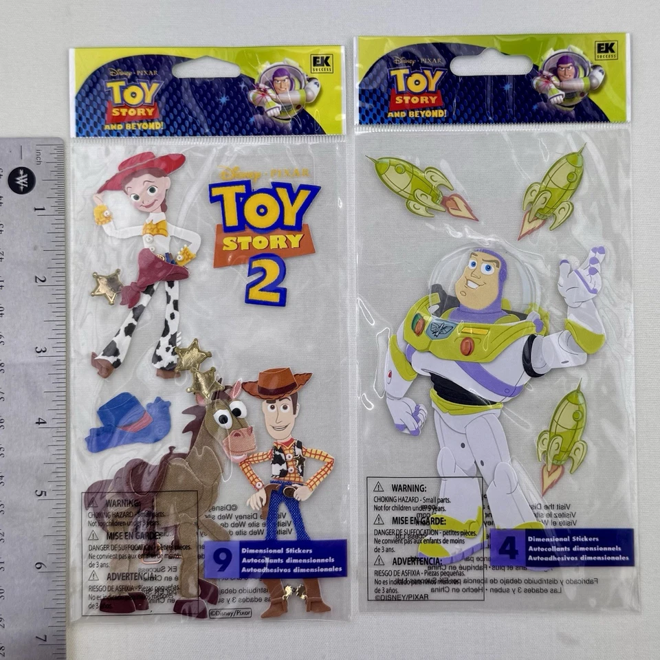 EKSuccess Jolee’s Boutique Toy Story Dimensional Stickers Buzz Lightyear Woody - Image 2 of 3