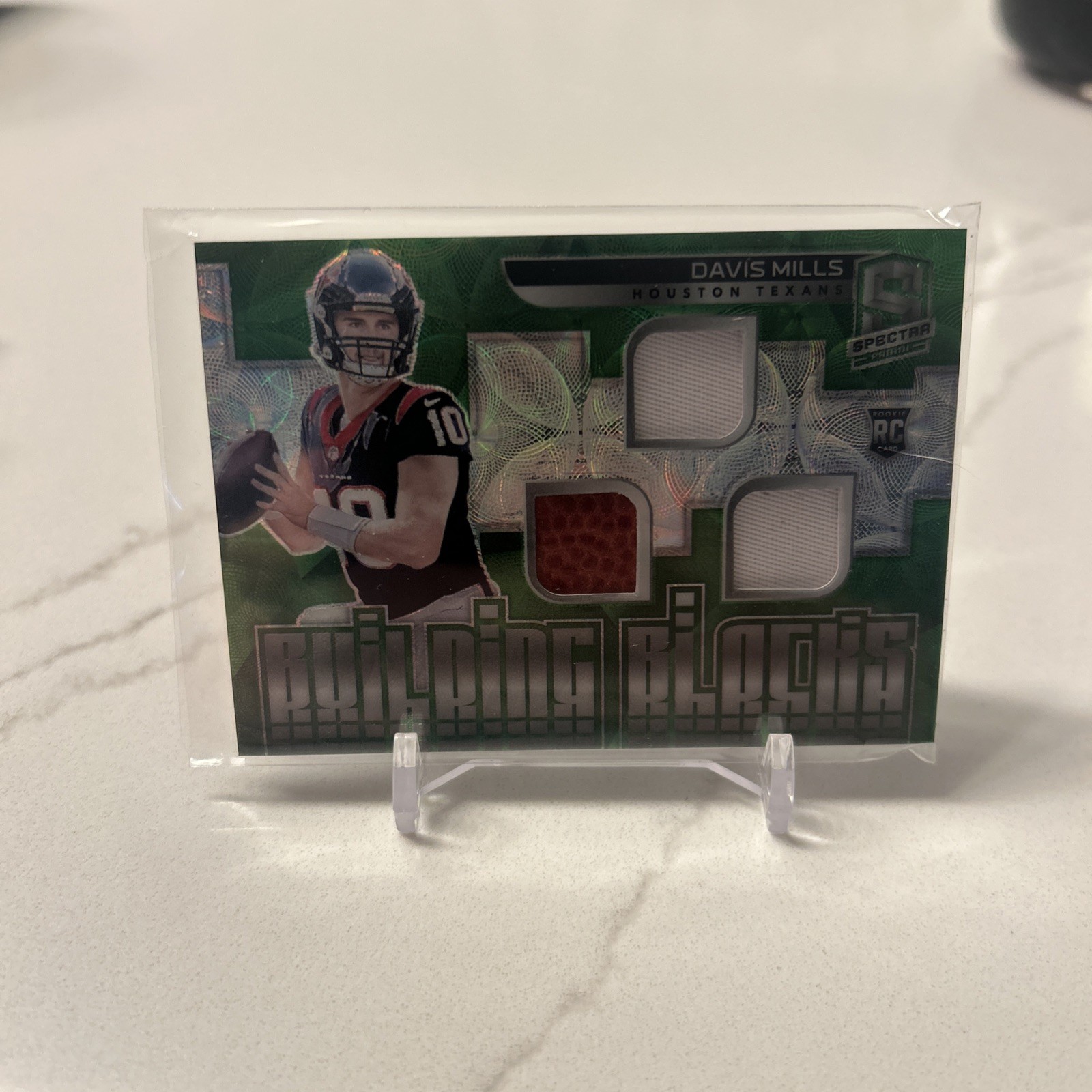 Davis Mills Panini Spectra Building Blocks Relics #BBDM Base