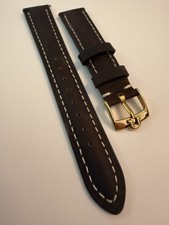 18mm BROWN LEATHER STRAP & OMEGA BUCKLE