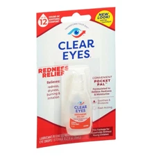 CLEAR EYES Redness Relief Sterile Eye Drops - 0.2 Oz Free Shipping Exp 6/2027