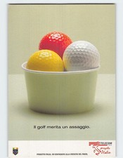 Postcard Golf Balls in a Cup Telecom Italia Advertisement