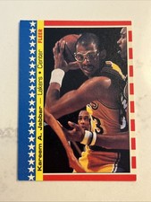 1987-88 Fleer NBA KAREEM ABDUL JABBAR Sticker Card Los Angeles Lakers HOF