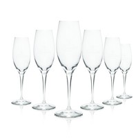 6X Lanson Glas 0,1L Champagner FlöTe Kelch GläSer Geeicht Gastro Sekt Secco Bar