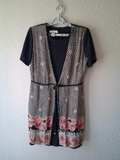 Vintage I.S. Petites Shift Dress w/ Faux Coat Medium Made In USA