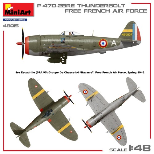 P-47D-28RE Thunderbolt 'Free French Air Force' - MiniArt 48015 skala 1 - Imagen 2 de 10