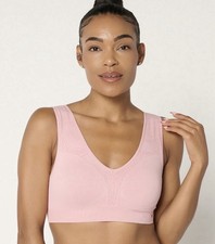 Breezies Seamless Jacquard Back Smoothing Wirefree Bra Rose Size XL A692700
