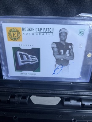 2022 Panini Encased - Rookie Cap Patch Autographs George Pickens /5