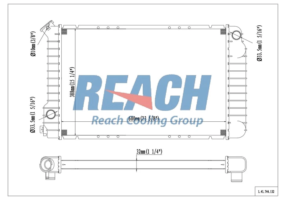 Radiador de aluminio Reach Cooling ajuste directo Foto 3 de 4