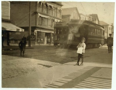 Child Street Worker 1912 Vintage Lewis Hine Photo Reprint Wall Art
