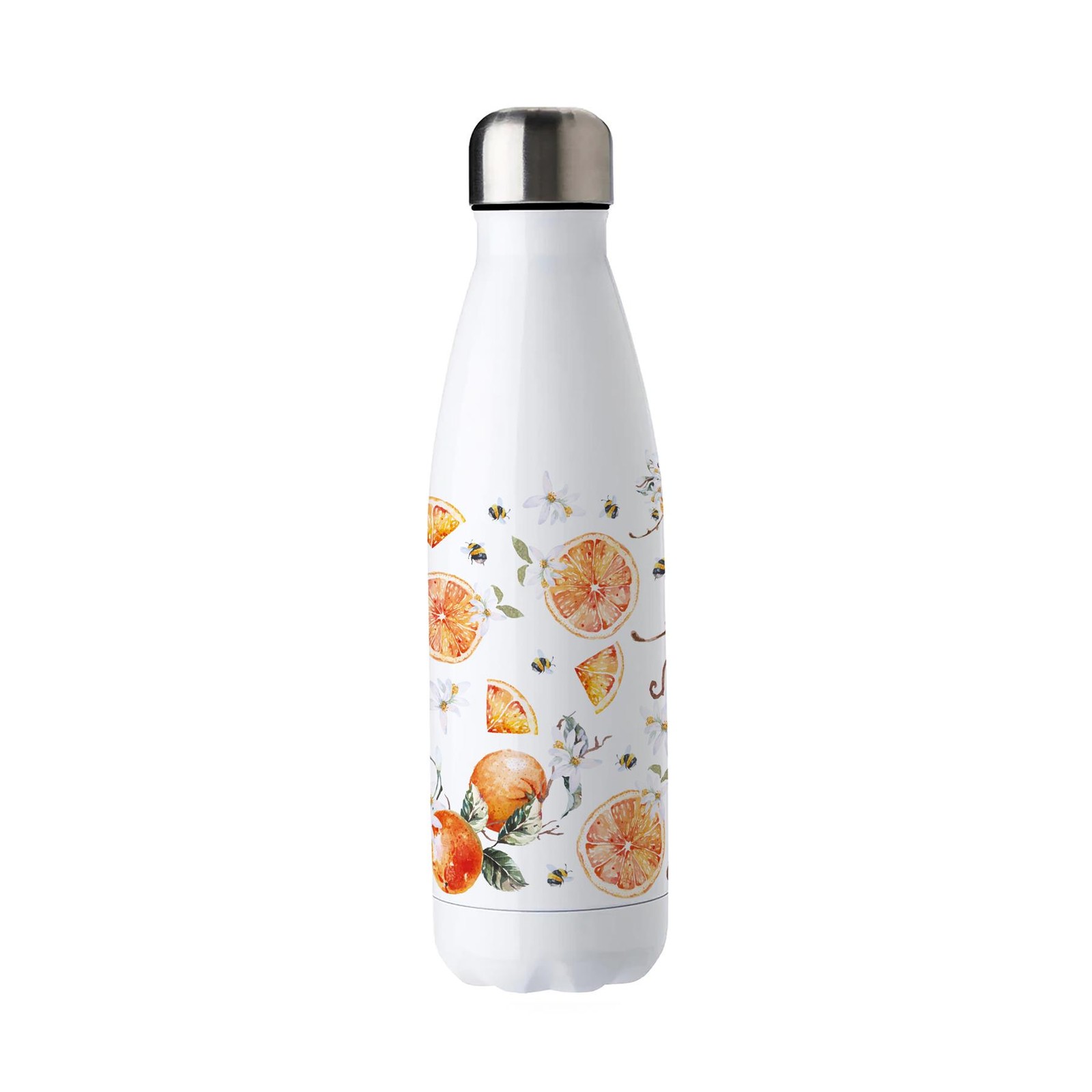 Tangerines Stainless Steel Water Bottle - Orange Citrus Fruits Presents 500ml