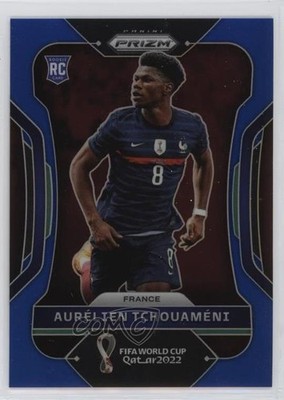 2022 Prizm World Cup Qatar Blue Aurelien Tchouameni Aurélien Tchouaméni 0nr3